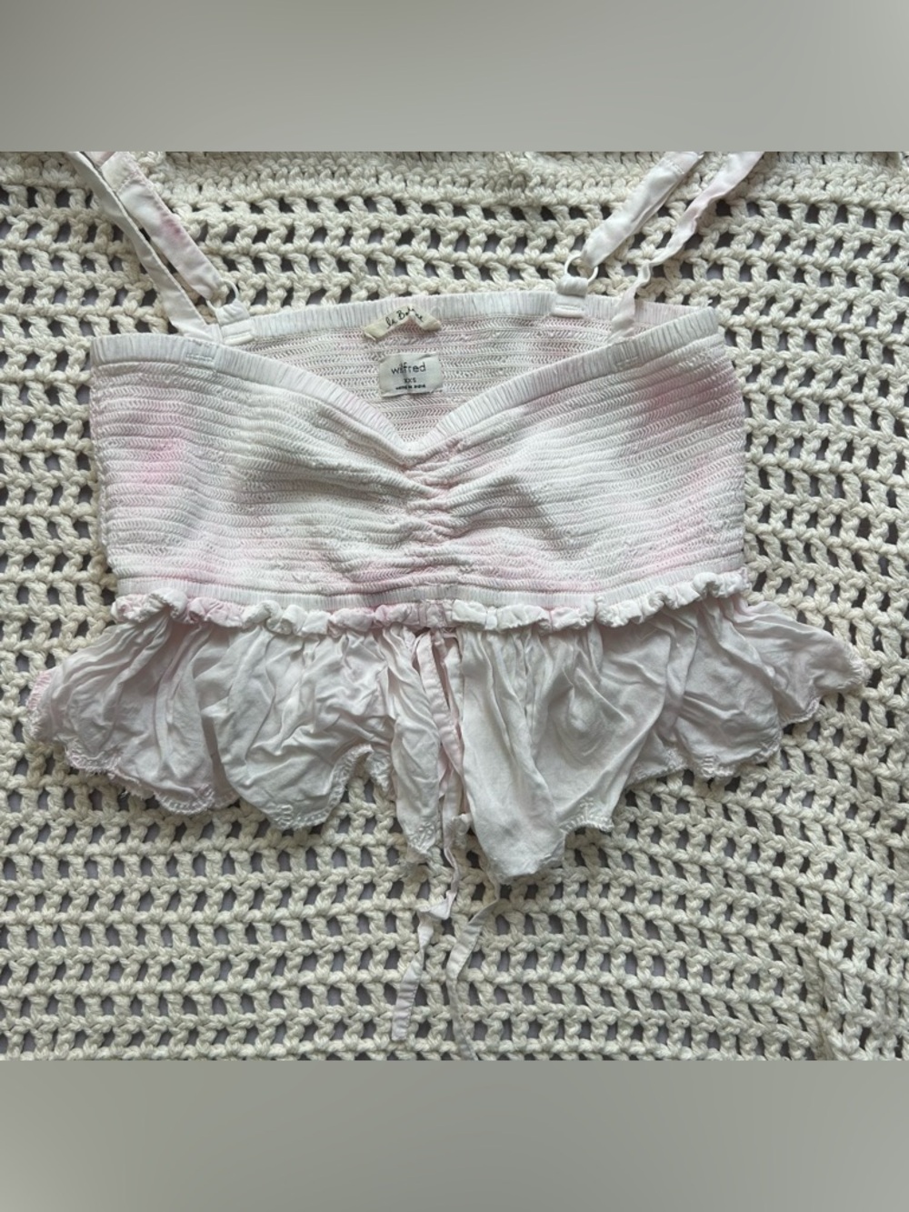 Wilfred la Bohème pink and white cami